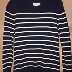 Dark blue & white stripped long sleeve